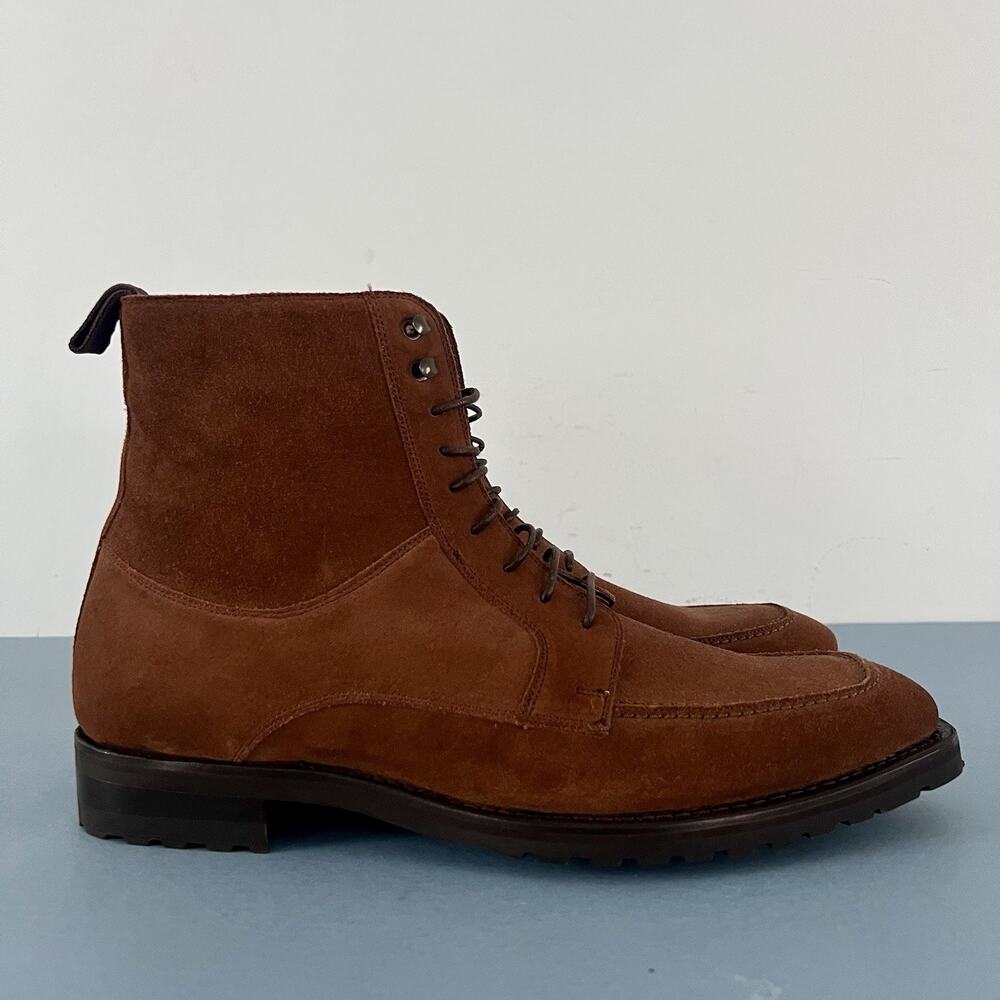 Olimpiadi St. Moritz Impronta Italian Brown Suede Lace Up Mens Boots - Picture 3 of 10